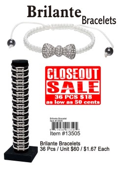Brillante Bracelets - Closeout 36 Pcs.